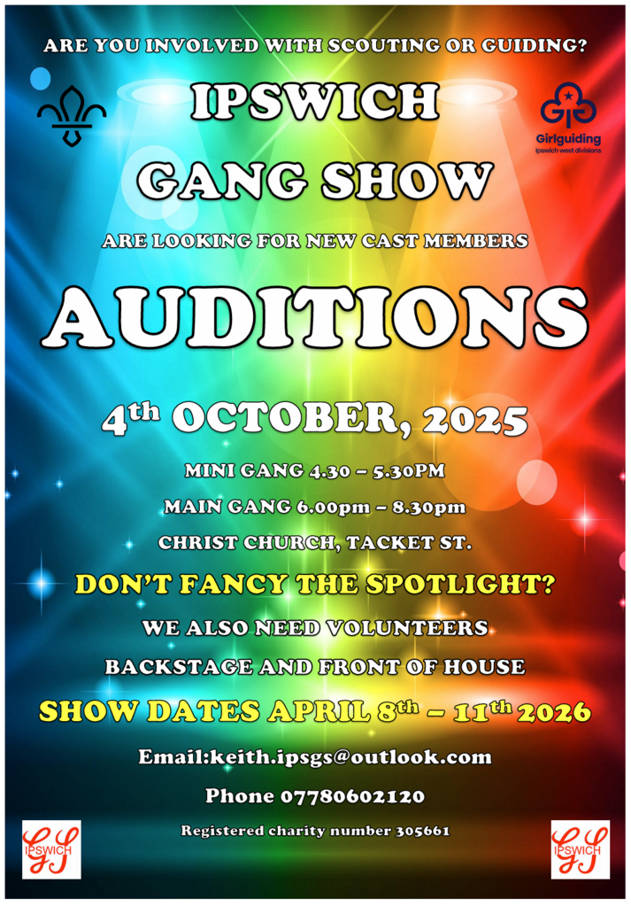 Auditions for our 2026 Show are on 4th October 2026